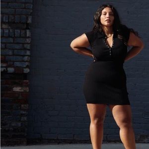 Zara POLO COLLAR KNIT DRESS